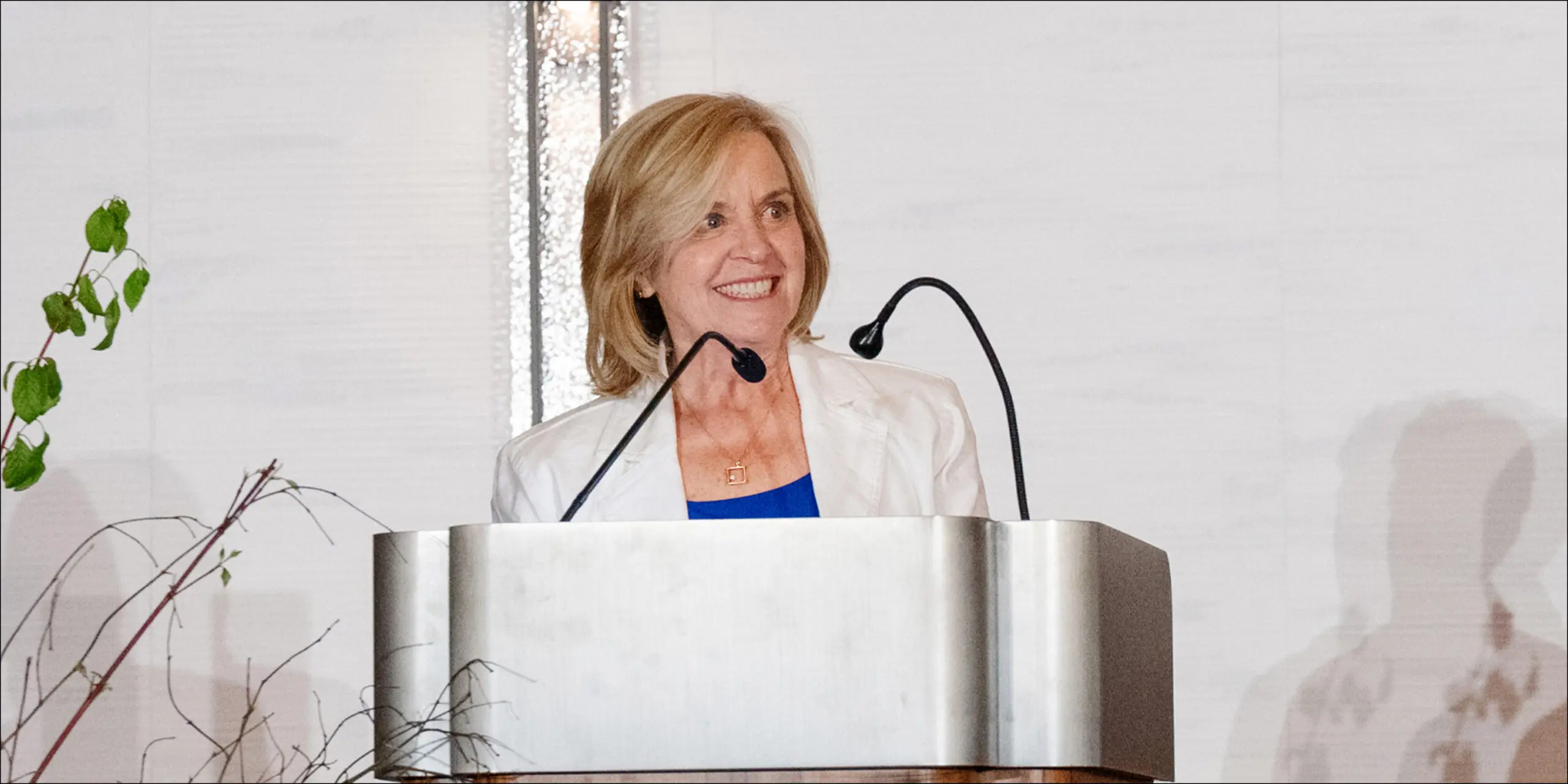 Joyce Jackson accepting the 2026 Ragen Volunteer Service Award at Spring Soiree 2026.