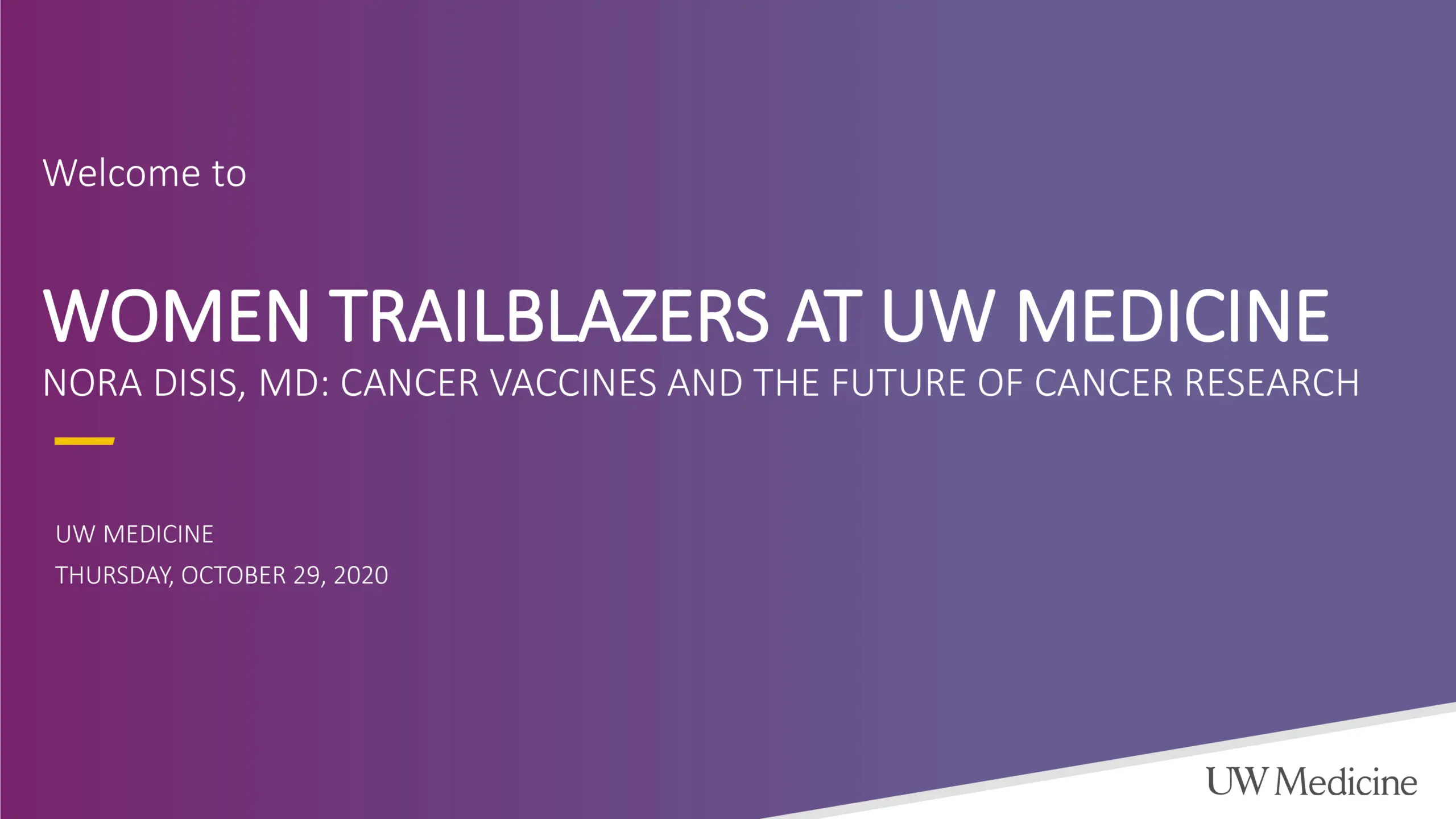 Women Trailblazers at UW Medicine: Nora Disis, MD