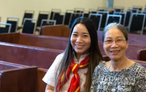 My-Linh Nguyen and her mother