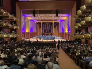 A view of the auditorium during 2023's Stethoscope Ceremony.