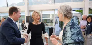 Jean Enersen with Dr. Tim Dellit and Liz McNamara at Spring Soirée 2025