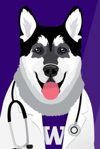 An illustration of UW Medicine's Dr. Dubs