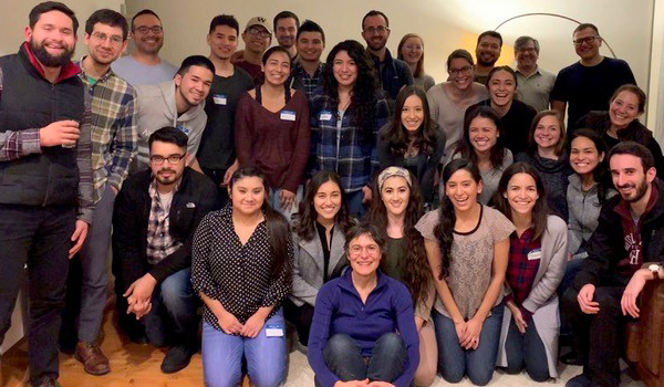 A group of Latinx Health Pathway students at a program event