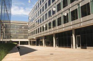 Exterior view of UW Medicine's South Lake Union offices and research facilities.