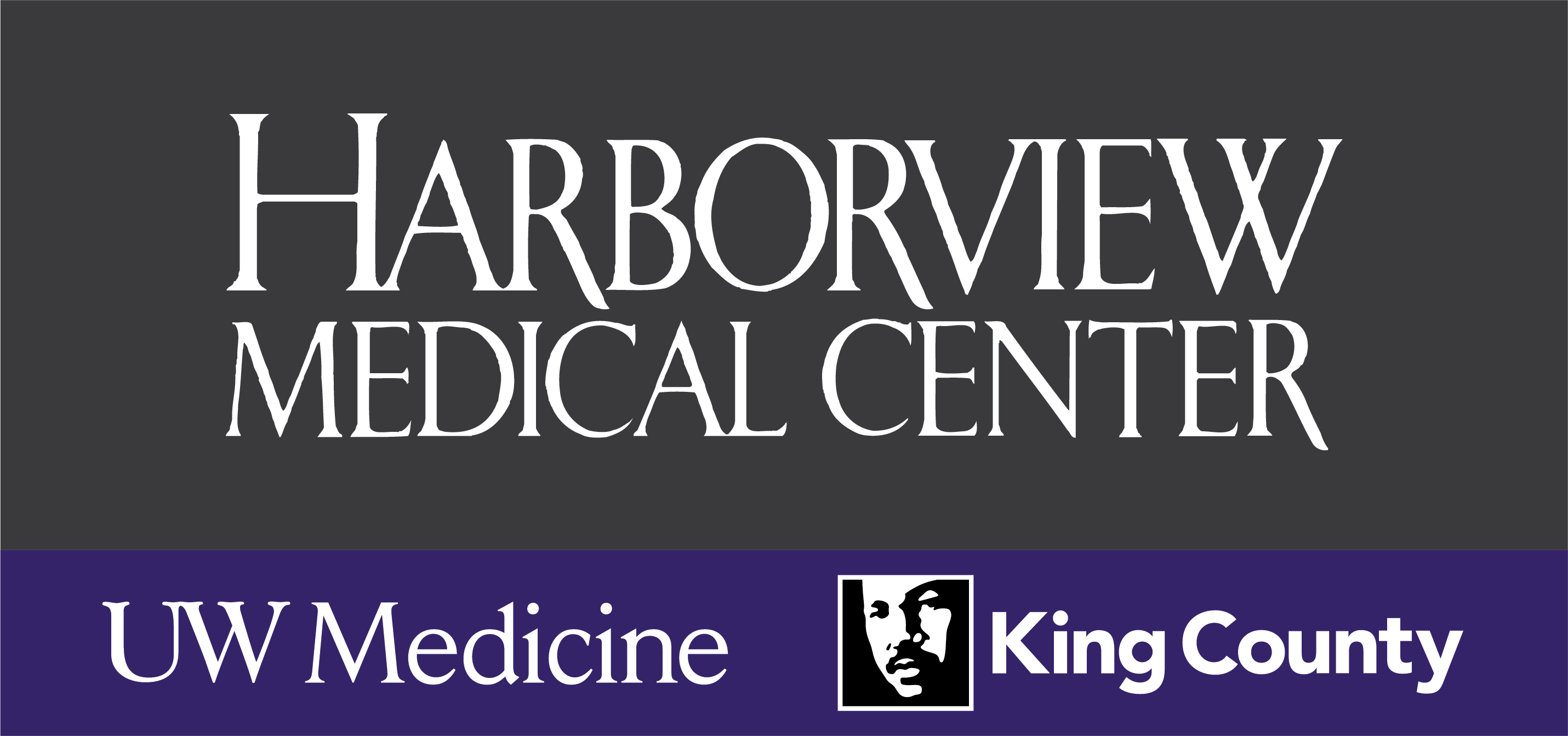 Harborview Medical Center, UW Medicine and King County logo lockup