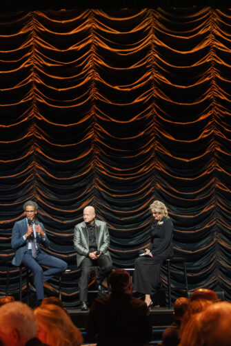 Dr. Bay Leslie-Mazwi, Dr. Richard Ellenbogan and Sommer Kleweno-Walley in conversation onstage at The Benefit 2024